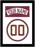 Florida State Baseball Nameplate & Number (Back) - Home White (2016-2018) - Double Mat 1