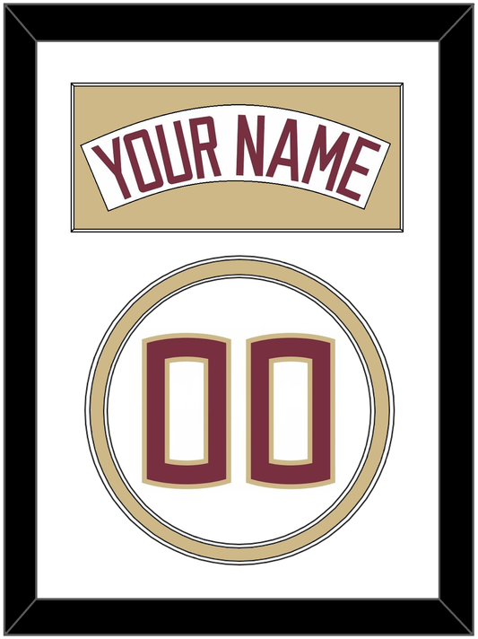 Florida State Baseball Nameplate & Number (Back) - Home White (2016-2018) - Signature Tier 2