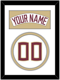 Florida State Baseball Nameplate & Number (Back) - Home White (2016-2018) - Double Mat 2