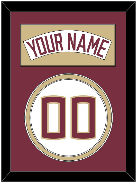 Florida State Baseball Nameplate & Number (Back) - Home White (2016-2018) - Signature Tier 3