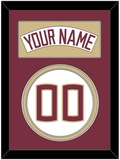 Florida State Baseball Nameplate & Number (Back) - Home White (2016-2018) - Double Mat 3