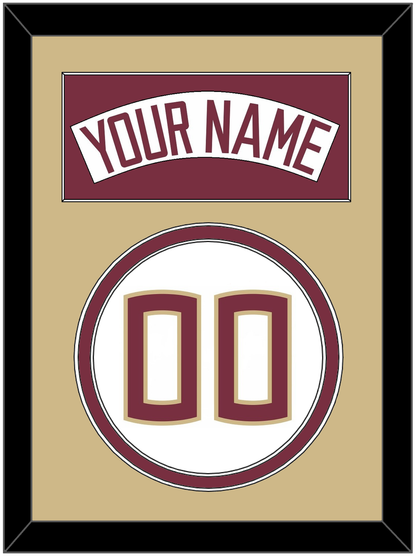 Florida State Baseball Nameplate & Number (Back) - Home White (2016-2018) - Signature Tier 4