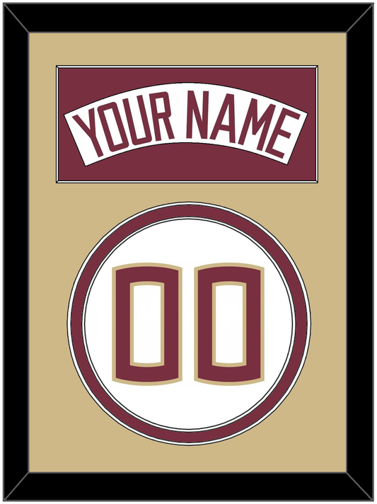 Florida State Baseball Nameplate & Number (Back) - Home White (2016-2018) - Signature Tier 4