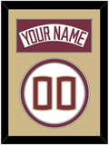 Florida State Baseball Nameplate & Number (Back) - Home White (2016-2018) - Double Mat 4