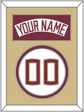 Florida State Baseball Nameplate & Number (Back) - Home White (2016-2018) - Double Mat 4
