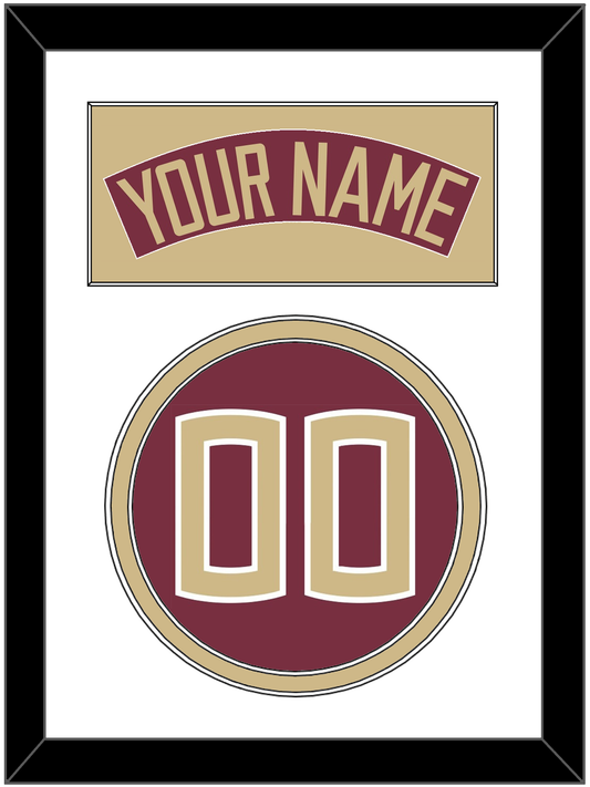 Florida State Baseball Nameplate & Number (Back) - Alternate Garnet - Signature Tier 1
