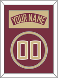 Florida State Baseball Nameplate & Number (Back) - Alternate Garnet - Double Mat 2