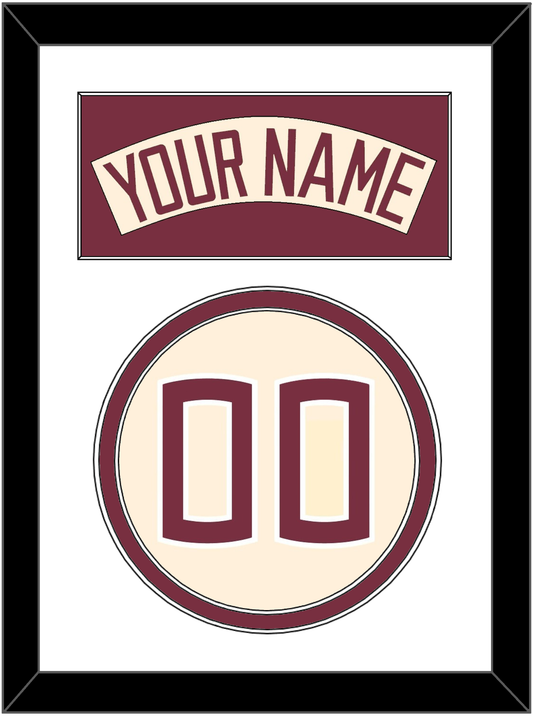 Florida State Baseball Nameplate & Number (Back) - Alternate Gold (2016-2018) - Signature Tier 1