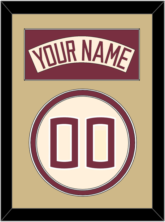 Florida State Baseball Nameplate & Number (Back) - Alternate Gold (2016-2018) - Signature Tier 3
