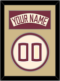 Florida State Baseball Nameplate & Number (Back) - Alternate Gold (2016-2018) - Double Mat 3