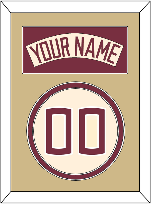 Florida State Baseball Nameplate & Number (Back) - Alternate Gold (2016-2018) - Signature Tier 3