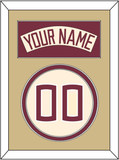 Florida State Baseball Nameplate & Number (Back) - Alternate Gold (2016-2018) - Double Mat 3