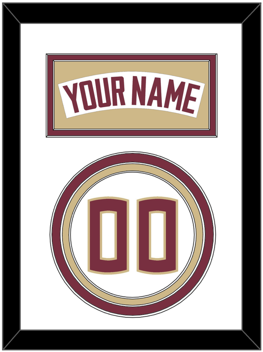 Florida State Baseball Nameplate & Number (Back) - Home White - Premier Tier 1