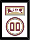 Florida State Baseball Nameplate & Number (Back) - Home White - Triple Mat 1