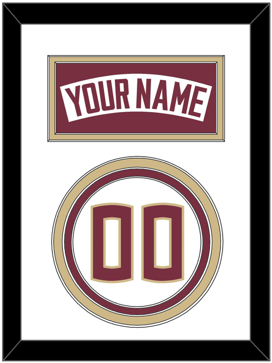 Florida State Baseball Nameplate & Number (Back) - Home White - Premier Tier 2