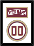 Florida State Baseball Nameplate & Number (Back) - Home White - Triple Mat 2