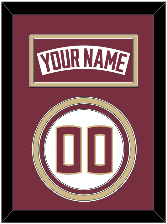 Florida State Baseball Nameplate & Number (Back) - Home White - Premier Tier 3