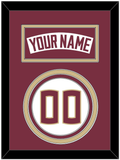 Florida State Baseball Nameplate & Number (Back) - Home White - Triple Mat 3