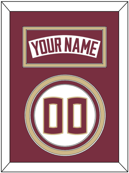 Florida State Baseball Nameplate & Number (Back) - Home White - Premier Tier 3