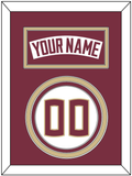 Florida State Baseball Nameplate & Number (Back) - Home White - Triple Mat 3