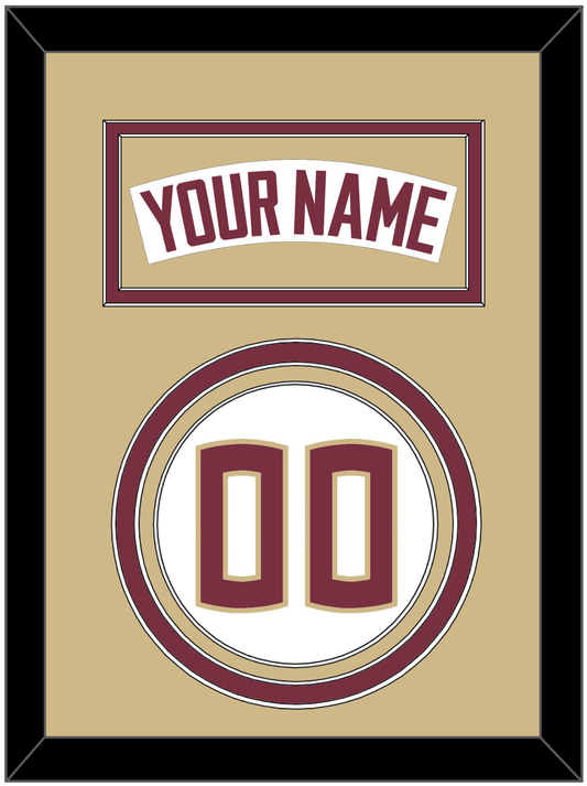 Florida State Baseball Nameplate & Number (Back) - Home White - Premier Tier 4