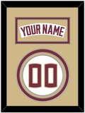 Florida State Baseball Nameplate & Number (Back) - Home White - Triple Mat 4