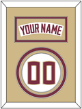 Florida State Baseball Nameplate & Number (Back) - Home White - Triple Mat 4