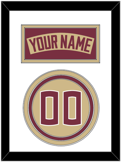 Florida State Baseball Nameplate & Number (Back) - Alternate Gold - Premier Tier 1