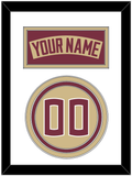 Florida State Baseball Nameplate & Number (Back) - Alternate Gold - Triple Mat 1