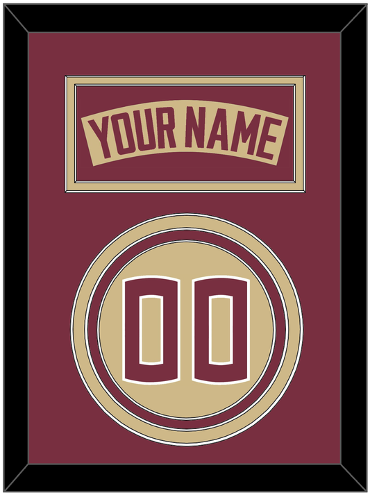 Florida State Baseball Nameplate & Number (Back) - Alternate Gold - Premier Tier 2
