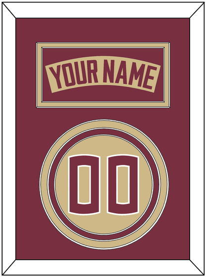 Florida State Baseball Nameplate & Number (Back) - Alternate Gold - Premier Tier 2