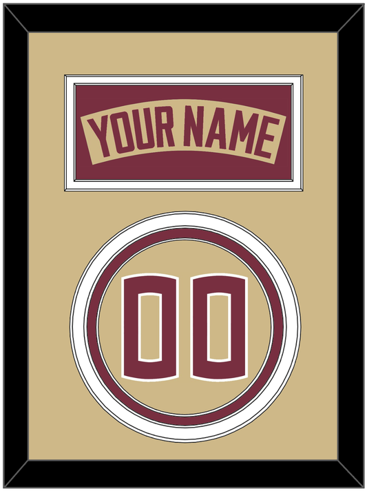 Florida State Baseball Nameplate & Number (Back) - Alternate Gold - Premier Tier 3