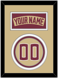 Florida State Baseball Nameplate & Number (Back) - Alternate Gold - Triple Mat 3