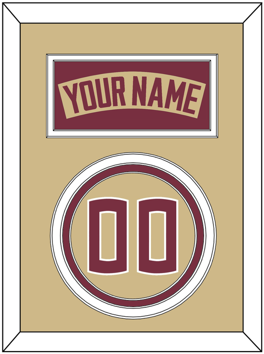 Florida State Baseball Nameplate & Number (Back) - Alternate Gold - Premier Tier 3