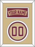 Florida State Baseball Nameplate & Number (Back) - Alternate Gold - Triple Mat 3