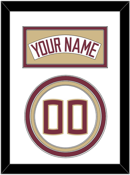 Florida State Baseball Nameplate & Number (Back) - Home White (2016-2018) - Premier Tier 1