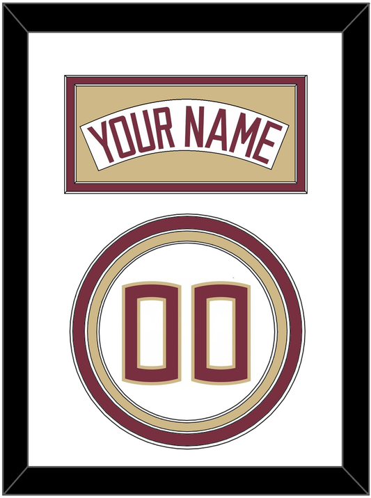 Florida State Baseball Nameplate & Number (Back) - Home White (2016-2018) - Premier Tier 1