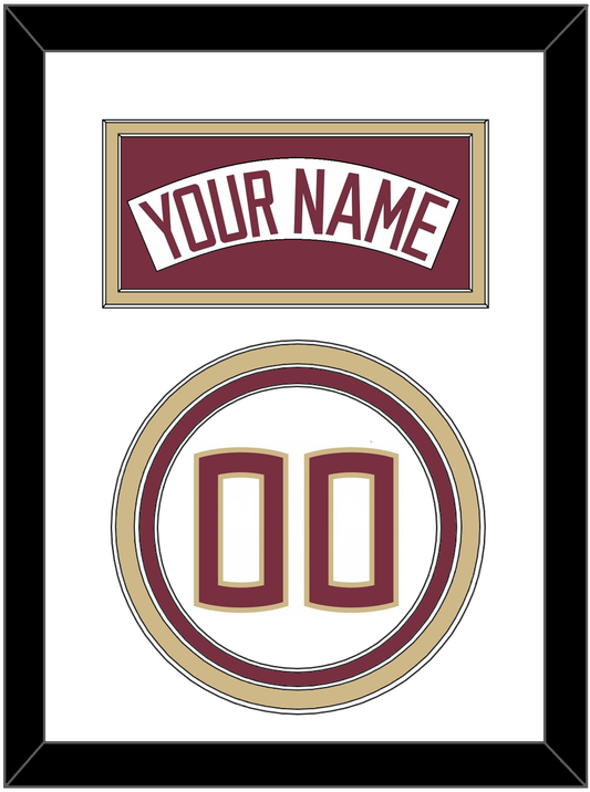 Florida State Baseball Nameplate & Number (Back) - Home White (2016-2018) - Premier Tier 2