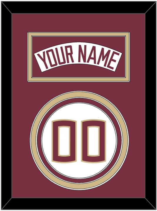 Florida State Baseball Nameplate & Number (Back) - Home White (2016-2018) - Premier Tier 3