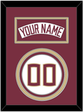 Florida State Baseball Nameplate & Number (Back) - Home White (2016-2018) - Triple Mat 3
