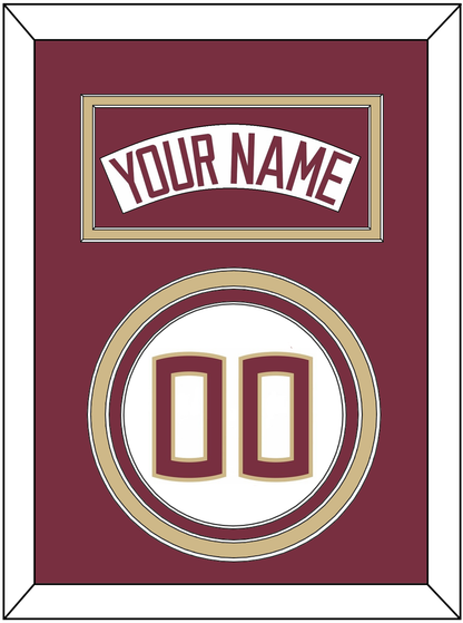 Florida State Baseball Nameplate & Number (Back) - Home White (2016-2018) - Premier Tier 3