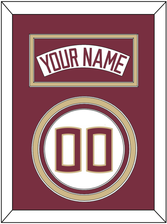 Florida State Baseball Nameplate & Number (Back) - Home White (2016-2018) - Premier Tier 3