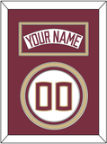 Florida State Baseball Nameplate & Number (Back) - Home White (2016-2018) - Triple Mat 3