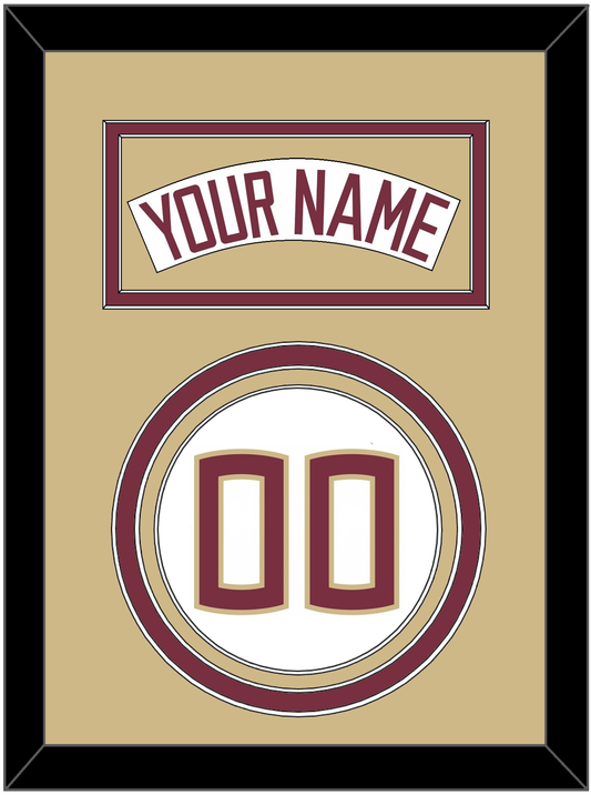 Florida State Baseball Nameplate & Number (Back) - Home White (2016-2018) - Premier Tier 4
