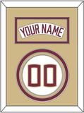 Florida State Baseball Nameplate & Number (Back) - Home White (2016-2018) - Triple Mat 4