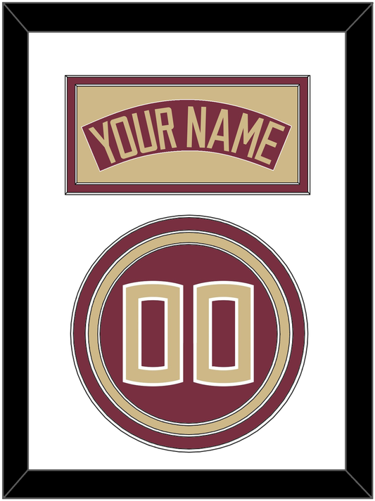 Florida State Baseball Nameplate & Number (Back) - Alternate Garnet - Premier Tier 1