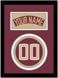 Florida State Baseball Nameplate & Number (Back) - Alternate Garnet (2016-2018) - Triple Mat 2