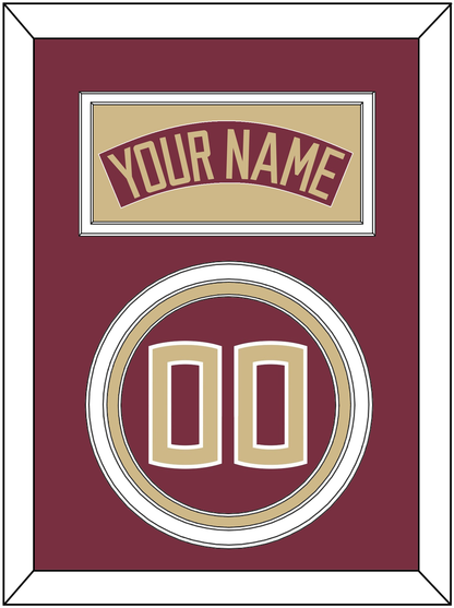 Florida State Baseball Nameplate & Number (Back) - Alternate Garnet - Premier Tier 2