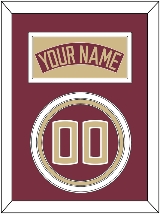 Florida State Baseball Nameplate & Number (Back) - Alternate Garnet - Premier Tier 2