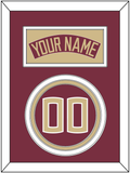 Florida State Baseball Nameplate & Number (Back) - Alternate Garnet (2016-2018) - Triple Mat 2